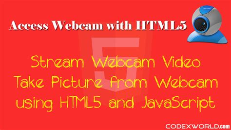 html5 webcam|How to open web cam in JavaScript